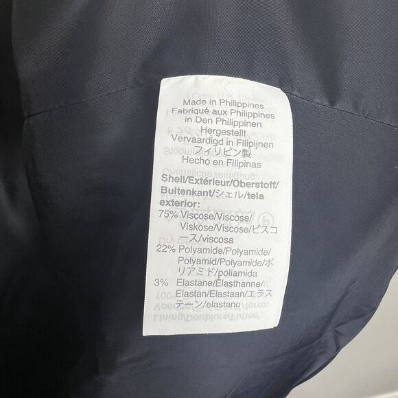 J Crew Navy Blue Open Front Blazer Jacket Size 8 Collarless - Picture 11 of 12